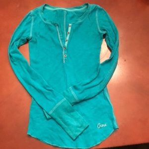 Aeropostale turquoise long sleeve stretch top